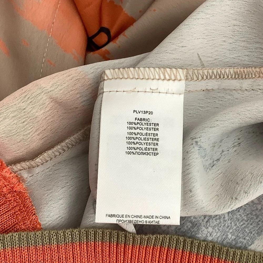 Orange and Beige Graphic Dress - Picture 5 of 6